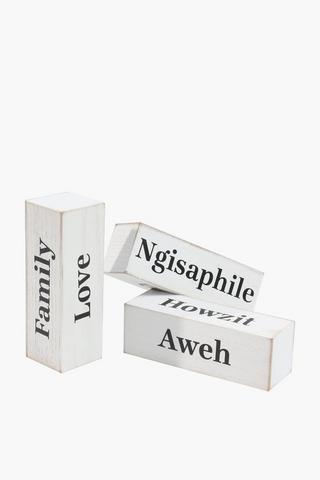 3 Piece Mzansi Lingo Block Set