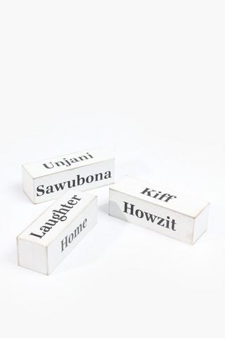 3 Piece Mzansi Lingo Block Set