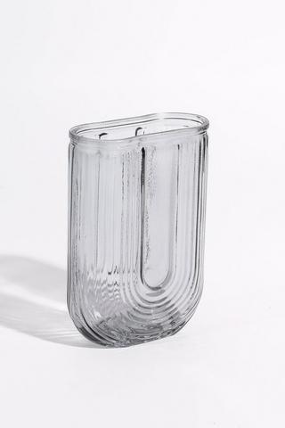 U-shaped Glass Vase, 13x18cm