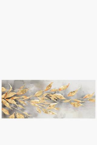 Golden Leave Canvas, 70x170cm