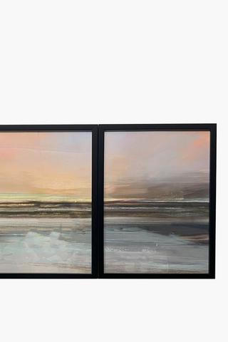 3 Piece Framed Dusky Coast, 60x40cm