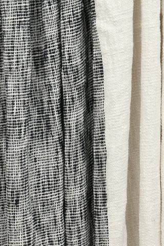 Textured Split Tone Woven Cotton Throw, 140x180cm