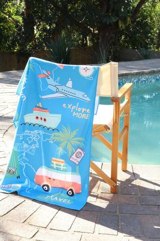 Microfibre Travel Beach Towel, 70x130cm