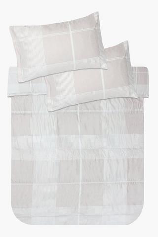 Soft Touch Printed Check Comforter Set