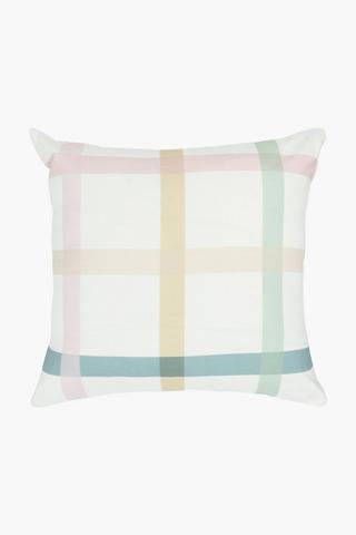 Printed Dover Check Scatter Cushion, 50x50cm