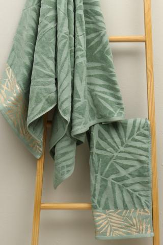 Cotton Jacquard Palm Leaf Hand Towel 50x90cm