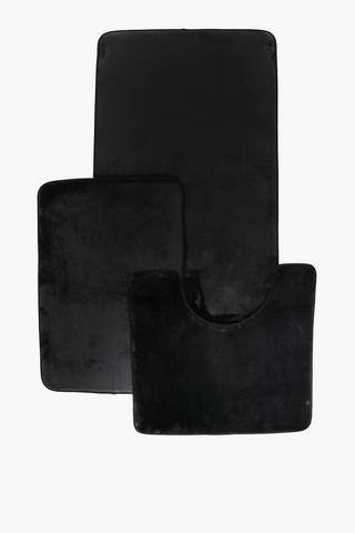 3 Piece Memory Foam Bath Mat Set