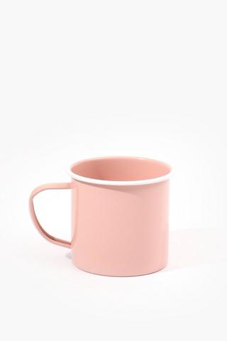 Rimmed Enamel Mug