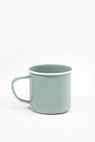 Rimmed Enamel Mug