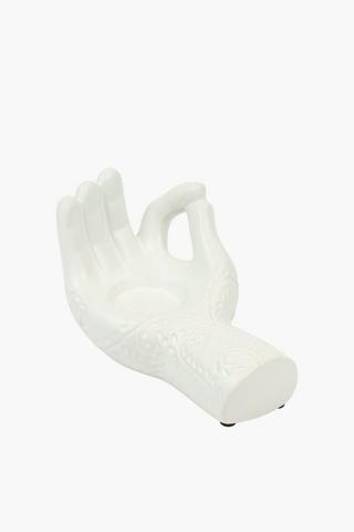 Indira Palm Tealight Holder, 13x23cm