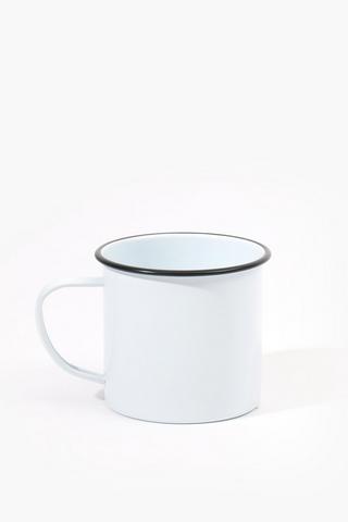 Rimmed Enamel Mug