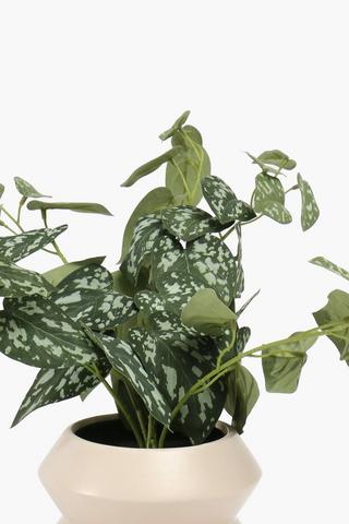 Tiered Pot Speckle Leaf, 30cm