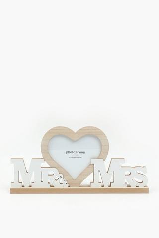 Mr + Mrs Heart Frame, 45x22cm