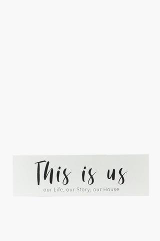 Our Story Decor Sign, 80x24cm