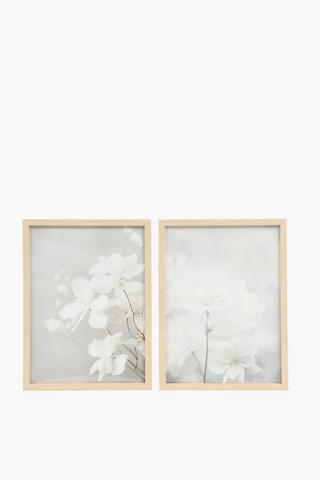2 Piece Framed Floral Whispers, 30x40cm