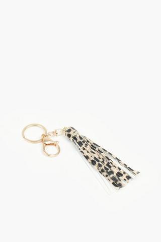 Leopard Tassel Key Ring