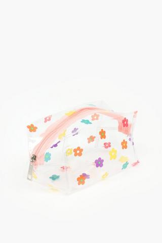 Clear Flower Pencil Case