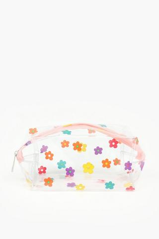 Clear Flower Pencil Case