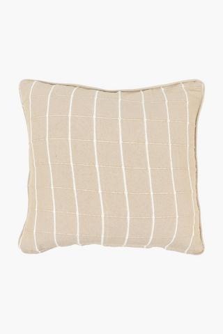 Textured Check Scatter Cushion, 50x50cm