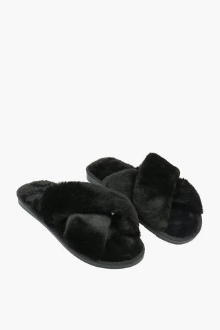 Faux Fur Slippers, 5-6