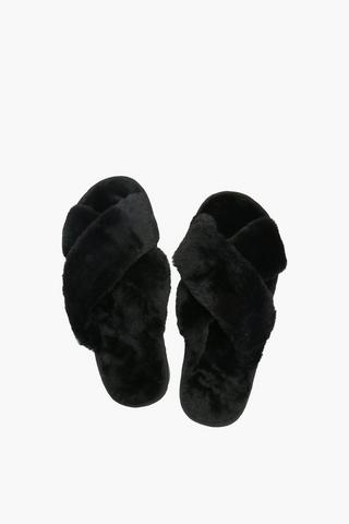 Faux Fur Slippers, 5-6