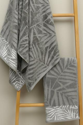 Cotton Jacquard Palm Leaf Hand Towel, 50x90cm