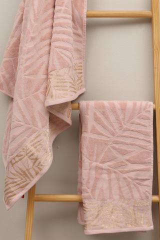 Cotton Jacquard Palm Leaf Hand Towel, 50x90cm