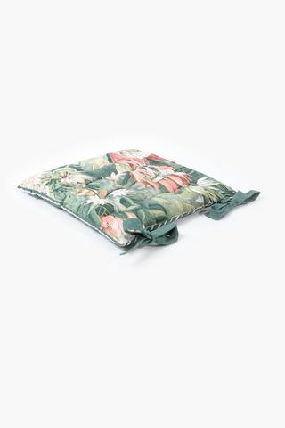Printed Ameil Protea Chair Pad, 40x40cm