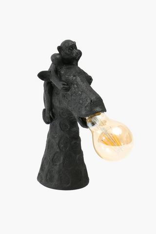 Monkey Giraffe Lamp, 9x24cm