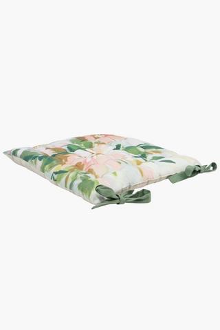 Printed Ameil Floral Chair Pad, 50x50cm
