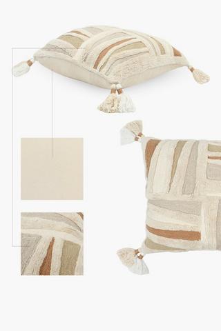 Premium Textured Ripley Feather Scatter Cushion, 60x60cm