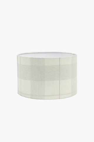 Check Drum Lampshade, 31x20cm