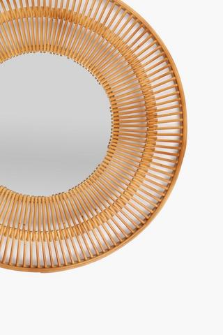 Rattan Sunburst Mirror, 62cm