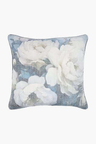 Premium Printed Ember Leaf Feather Scatter Cushion, 60x60cm