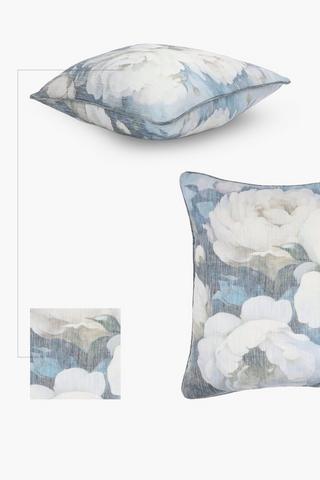 Premium Printed Ember Leaf Feather Scatter Cushion, 60x60cm