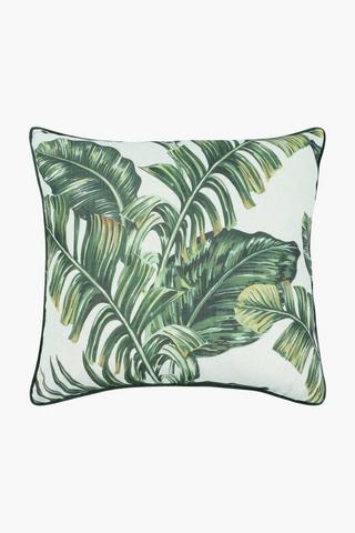 Premium Printed Banana Leaf Feather Scatter Cushion, 60x60cm