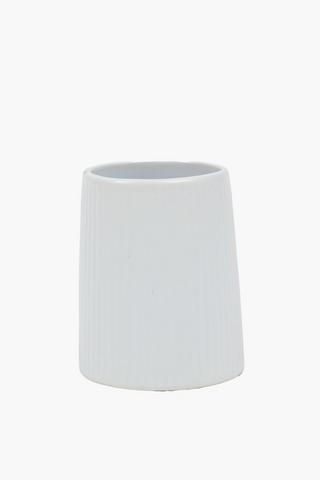 Ceramic Ribbed Bath Tumbler