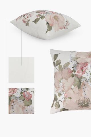 Embroidered Lizzie Floral Scatter Cushion, 50x50cm