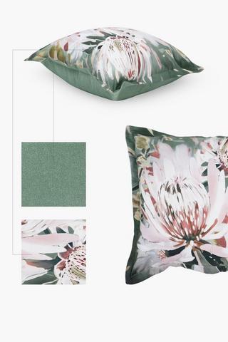 Printed Amiel Protea Scatter Cushion, 55x55cm