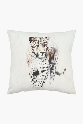 Printed Leopard Scatter Cushion, 50x50cm