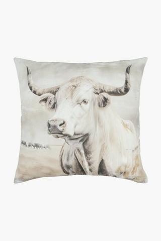 Printed Nguni Shadow Scatter Cushion, 50x50cm