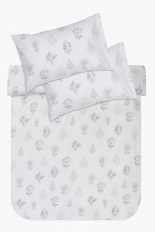 Premium Cotton Mamure Botanical Floral Duvet Cover Set