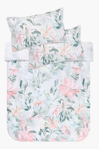 Premium Cotton Apollania Pastel Floral Duvet Cover Set