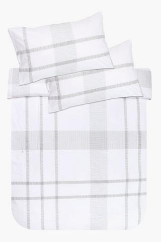Premium Cotton Check Duvet Cover Set