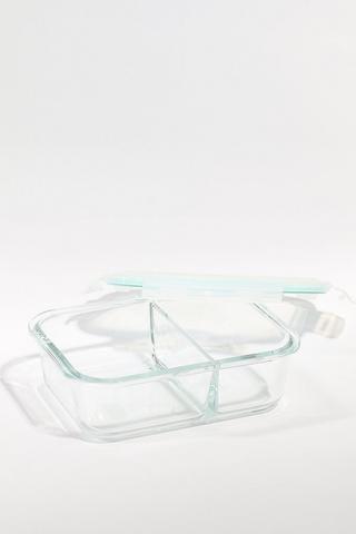 2 Divisional Glass Container, 1040ml