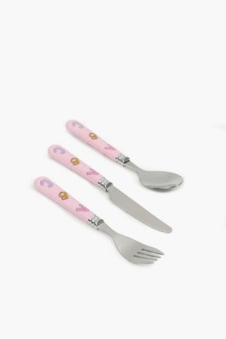 3 Piece Abc Melamine Cutlery Set