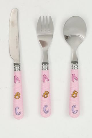 3 Piece Abc Melamine Cutlery Set