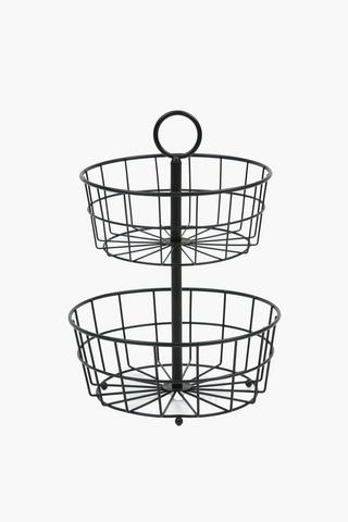 2 Tier Chrome Fruit Basket