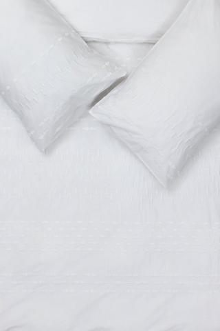Premium Cotton Embroidered Stripe Duvet Cover Set