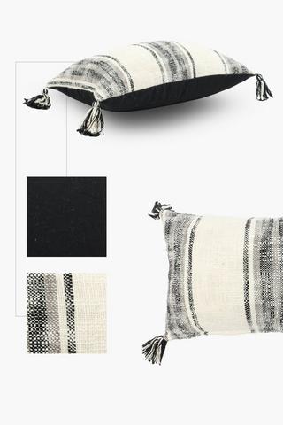 Cotton Mingle Stripe Scatter Cushion, 30x50cm